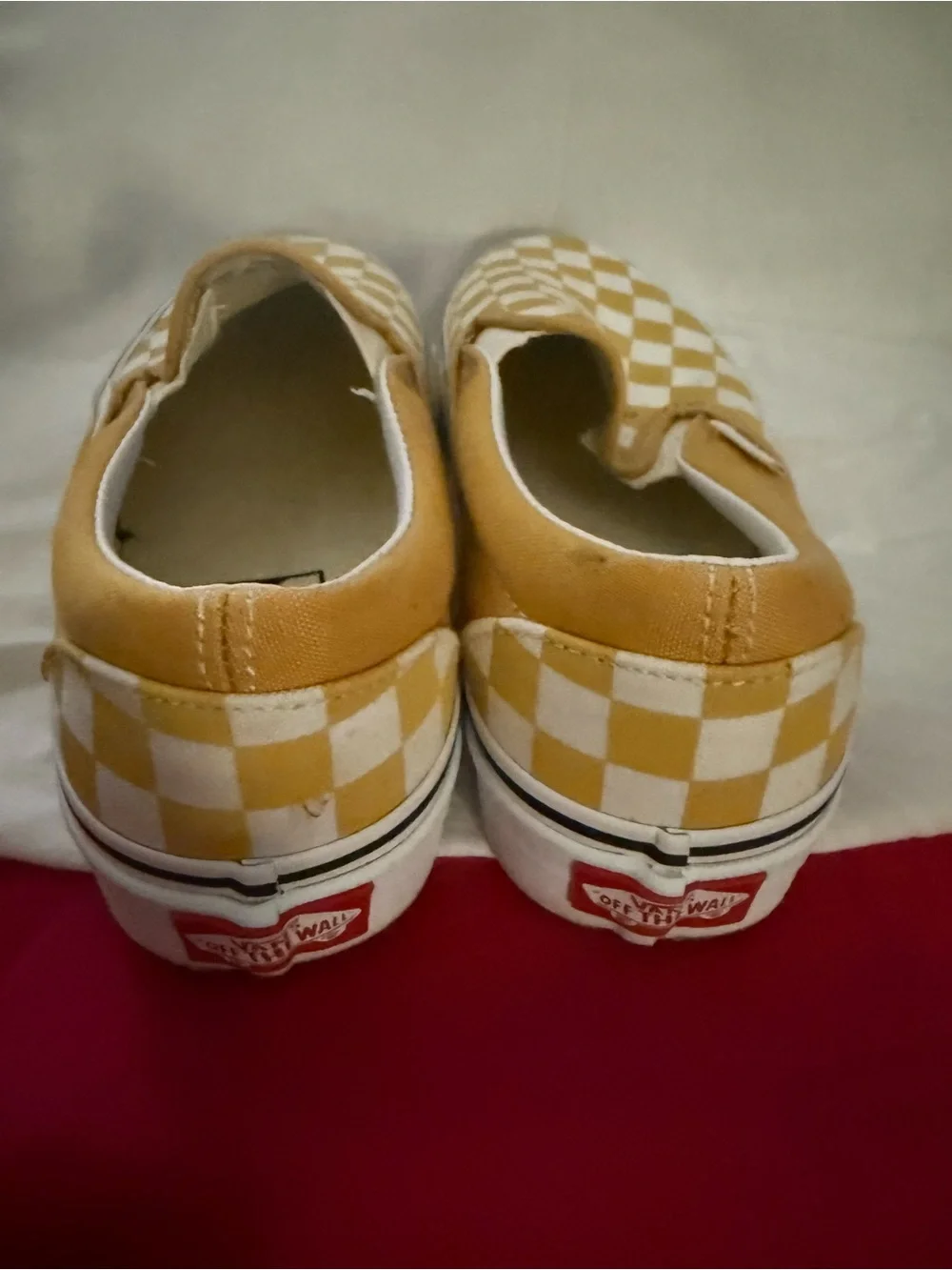 Women’s Vans Classic Checkerboard Slip-On Sneakers - Yellow & White